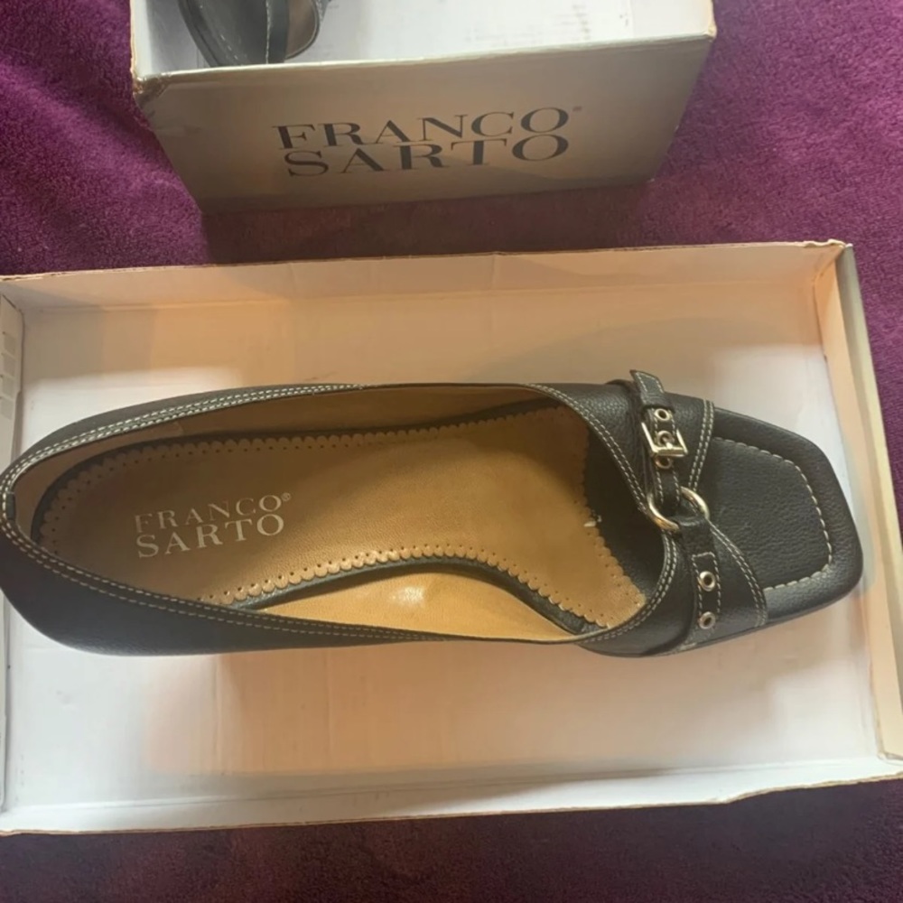 Franco Sarto Black wedges